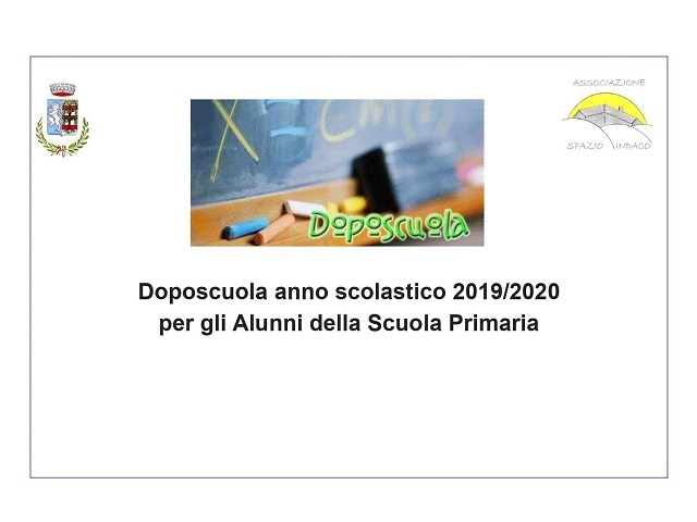 Attivato il doposcuola per gli alunni della Scuola Primaria