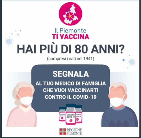 Vaccinazione over 80 - Regione Piemonte